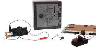 ULTIMATE SPY VAULT & CODE KIT 8  Book & S.T.E.M Kit-Build Your Own Safe & Buzzing Door Alarm