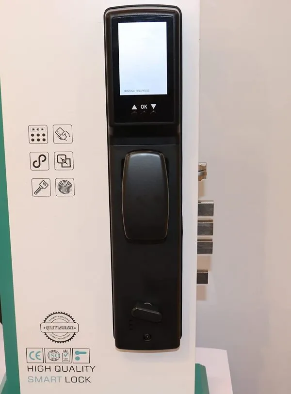 VILA Smart Lock,With WiFi, Display screen,Keypad Digital,Biometric Fingerprint,IC Card,Mechanical key Unlock for Apartment Hotel Home Use. COLOR: (BLACK)