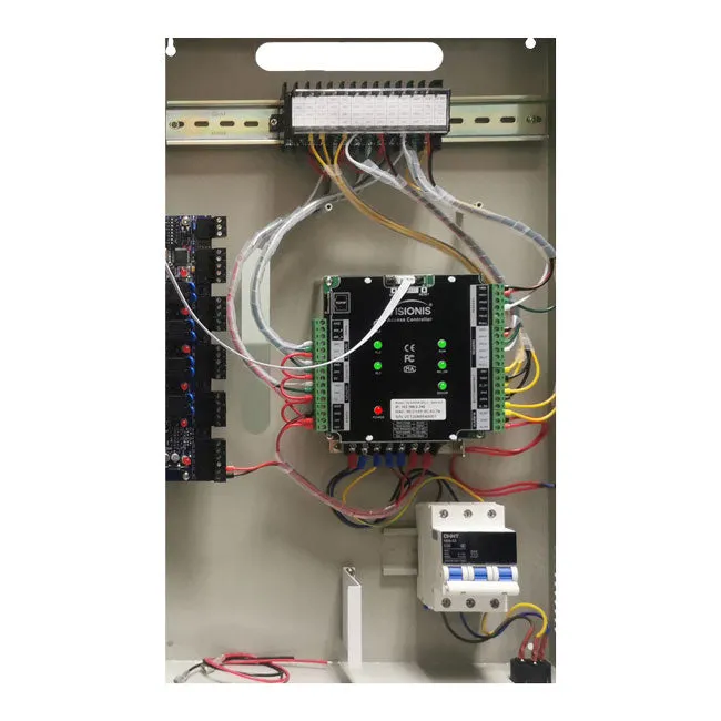 VIS-AXESS-2DLX (Version 2.0) – Two Doors   Network Access Control Panel   Controller Board With Cabinet   TCP IP   Wiegand   Desktop Software   20,000 Users 70,000 Records   Fire Alarm Extension Board