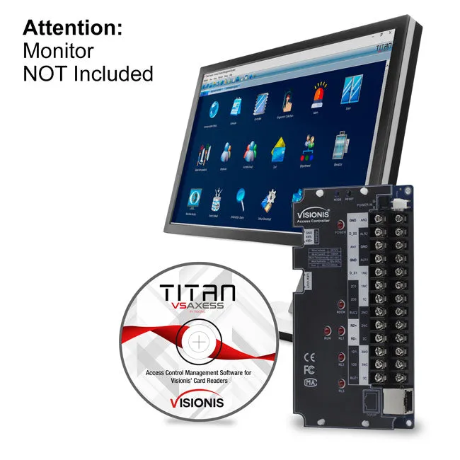 Visionis VIS-AXESS-1D-ETL-PCB (Version 2) – One Door Network Access Control PCB   Controller Board   TCP IP   Wiegand With Desktop Software   20,000/70,000 User Record