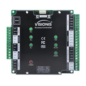 Visionis VIS-AXESS-2D-ETL-PCB (Version 2.0) - Two Doors   Network Access Control PCB   Controller Board   TCP IP   Wiegand With Desktop Software   20,000/70,000 User Record