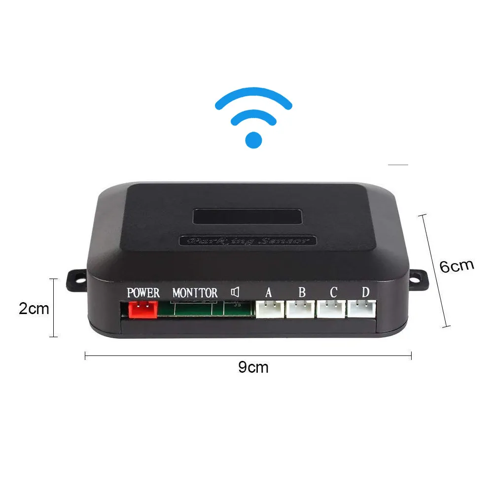 Wireless Car Parking Sensor Set LCD Display 4 Probe Backup