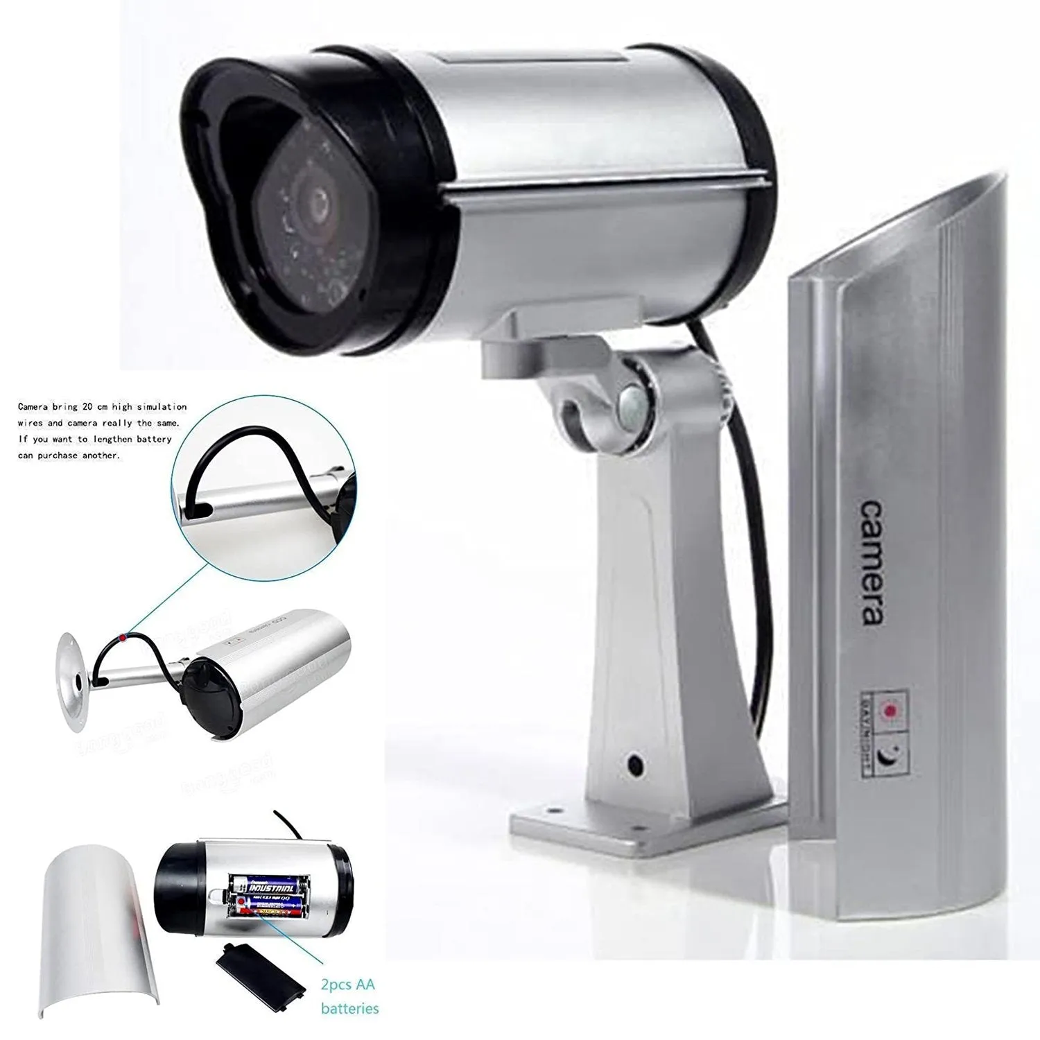 Wireless Fake Outdoor CCTV Dummy IR Security Camera
