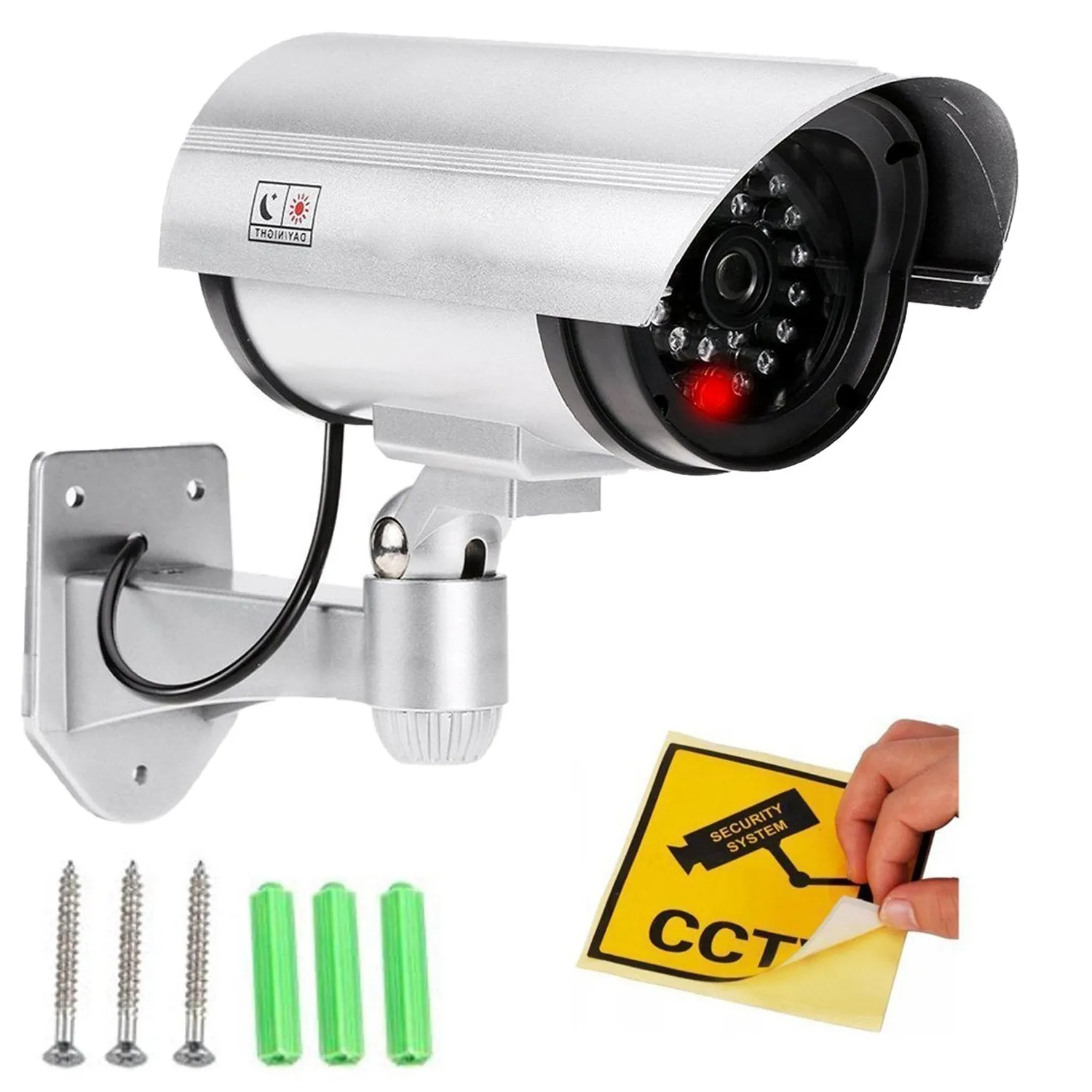 Wireless Fake Outdoor CCTV Dummy IR Security Camera