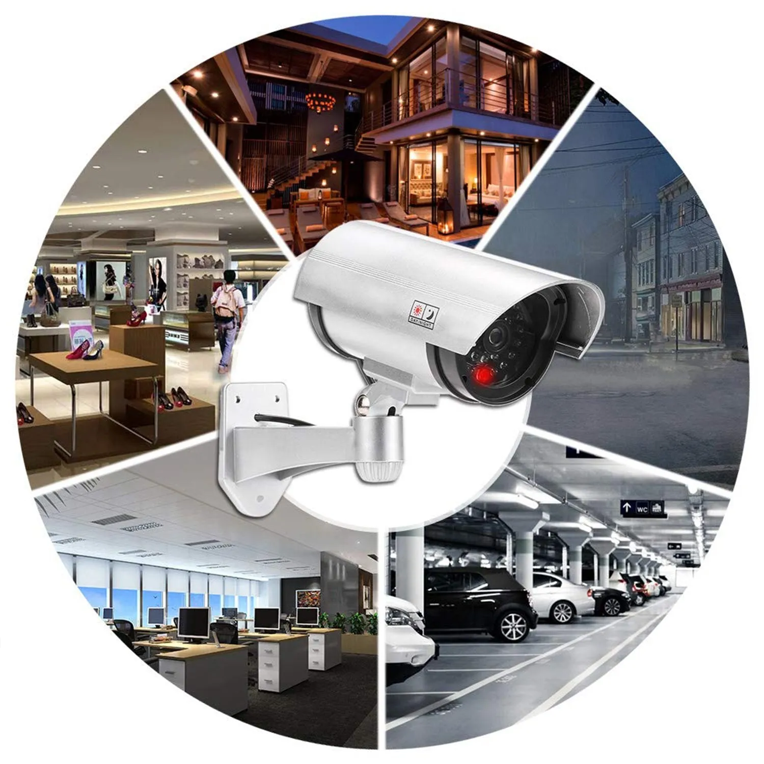 Wireless Fake Outdoor CCTV Dummy IR Security Camera