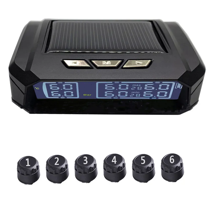 Wireless Tire Pressure Monitoring System TPMS for Commercial RV Family Tourism Trailer and Minivan