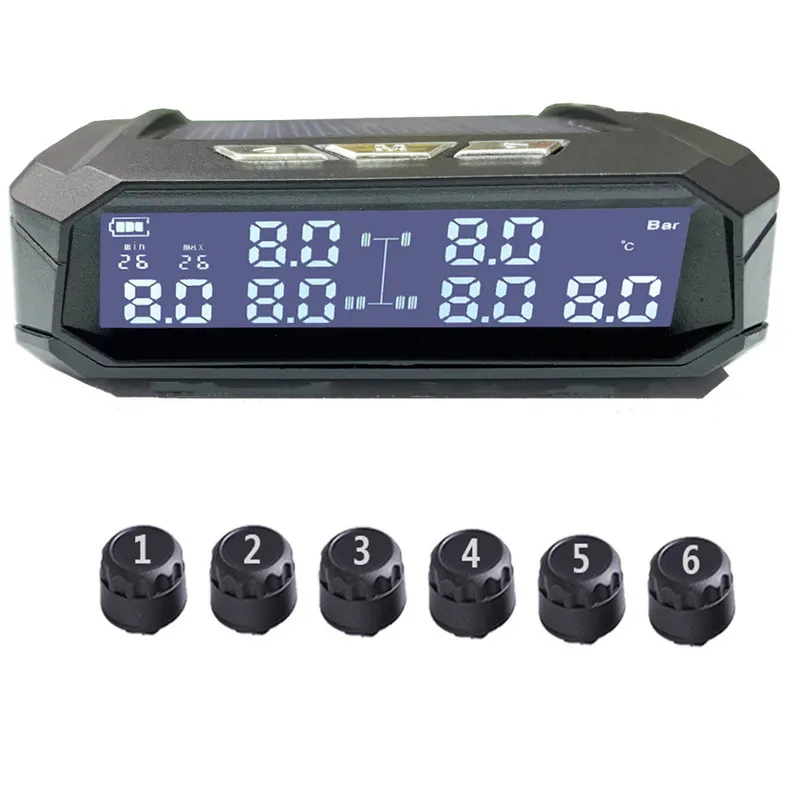 Wireless Tire Pressure Monitoring System TPMS for Commercial RV Family Tourism Trailer and Minivan